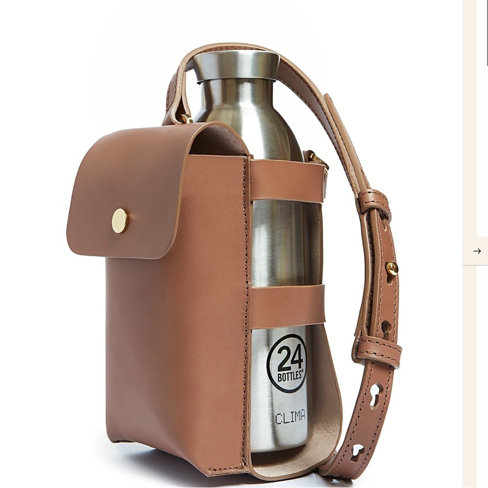 Officina del Poggio ODP Leather Bottle Crossbody Bag with Pocket